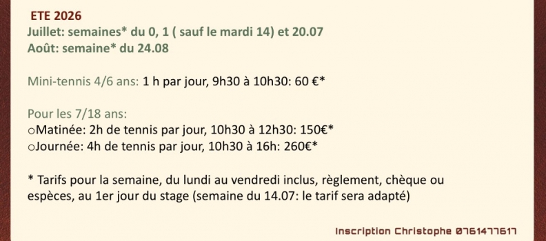 Stages été